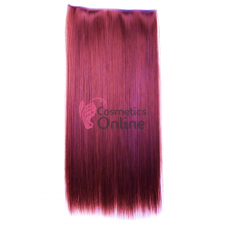 Extensie de par cu 5 Clips On delux dubla dreapta de 64 cm, Visiniu Roscat 93015HT39